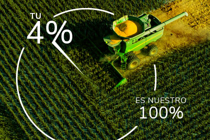 tu 4% es nuestro 100%
